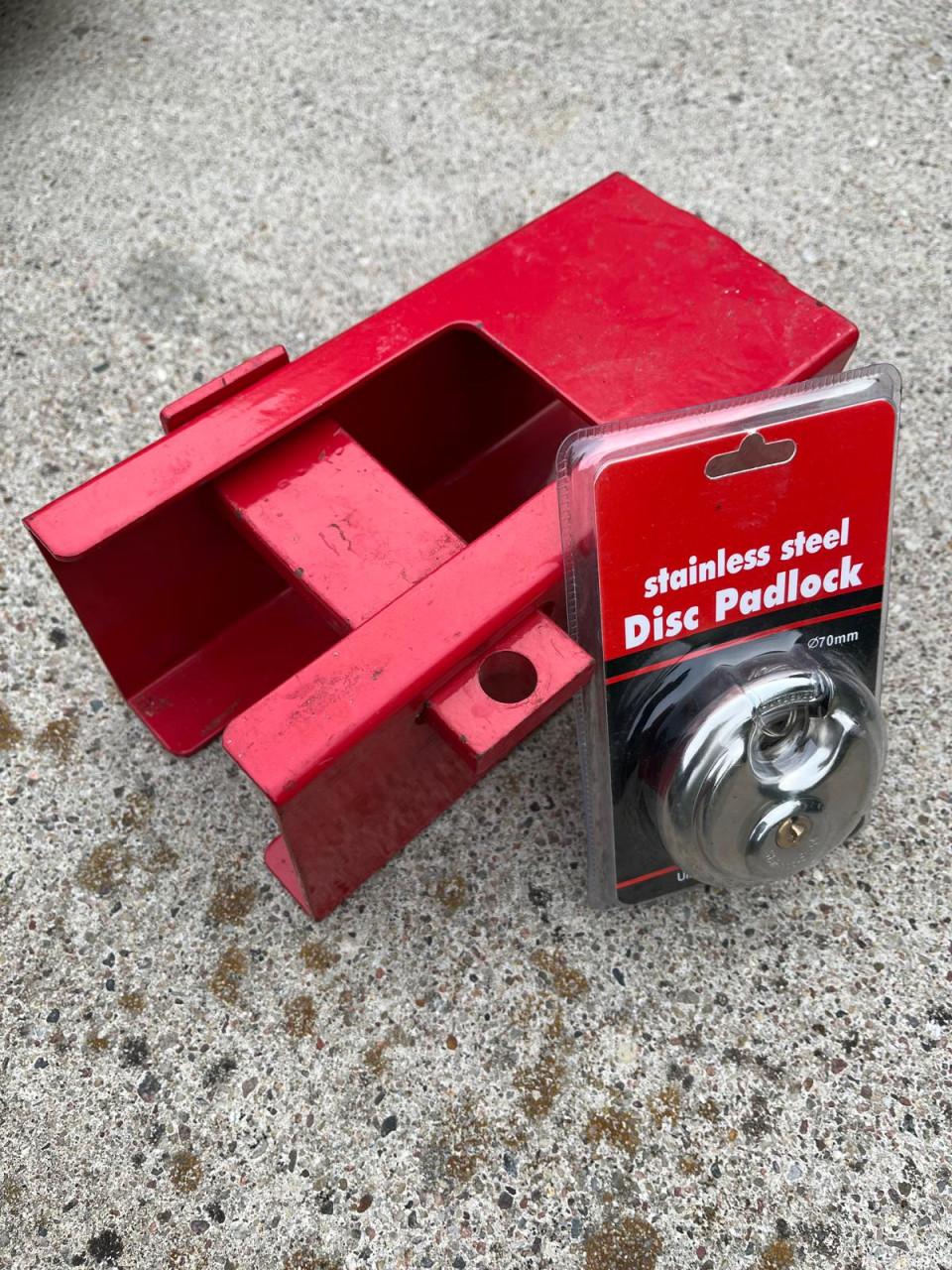 Disselslot rood universeel incl. discusslot