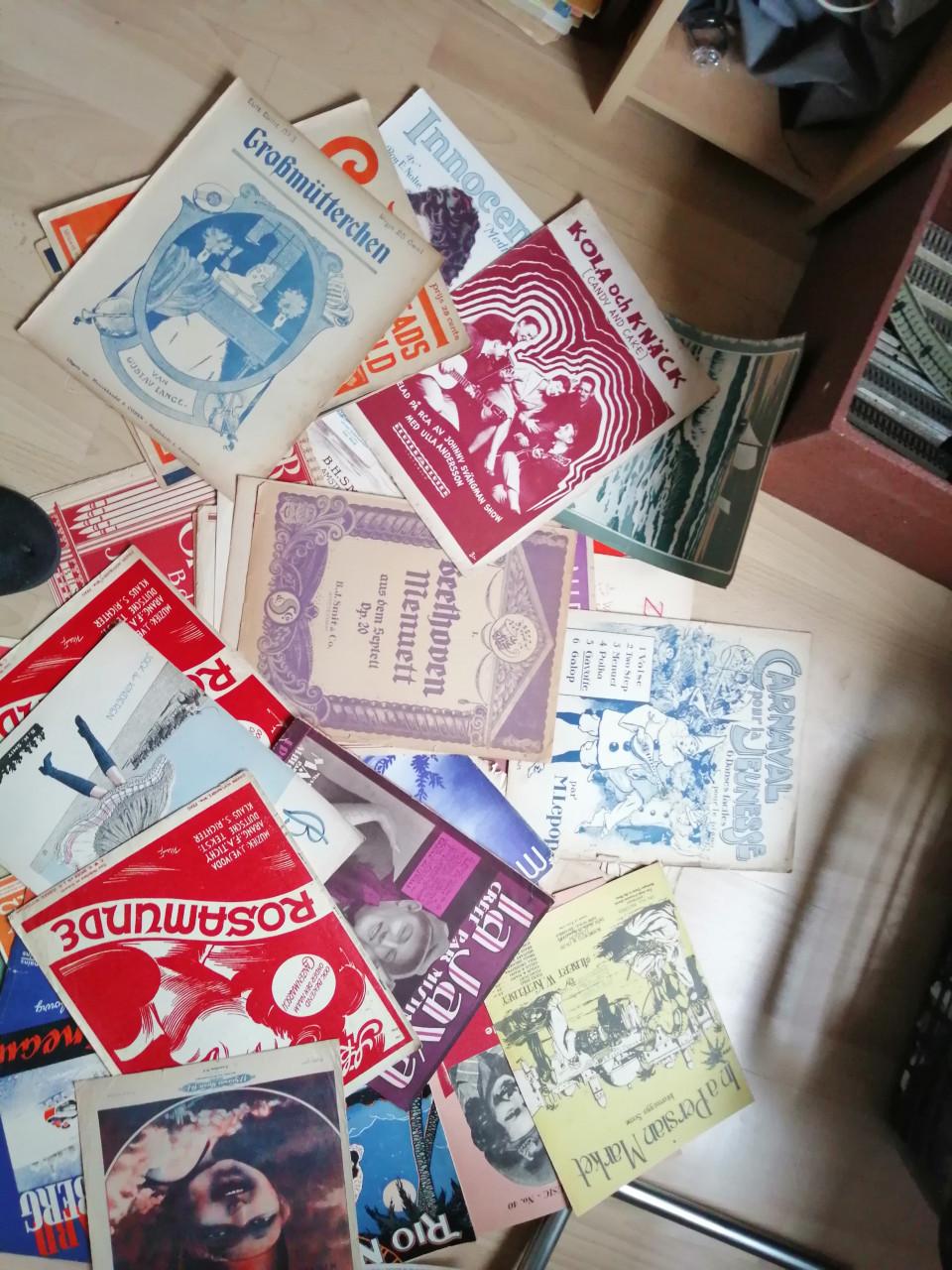 Oude losse bladmuziek