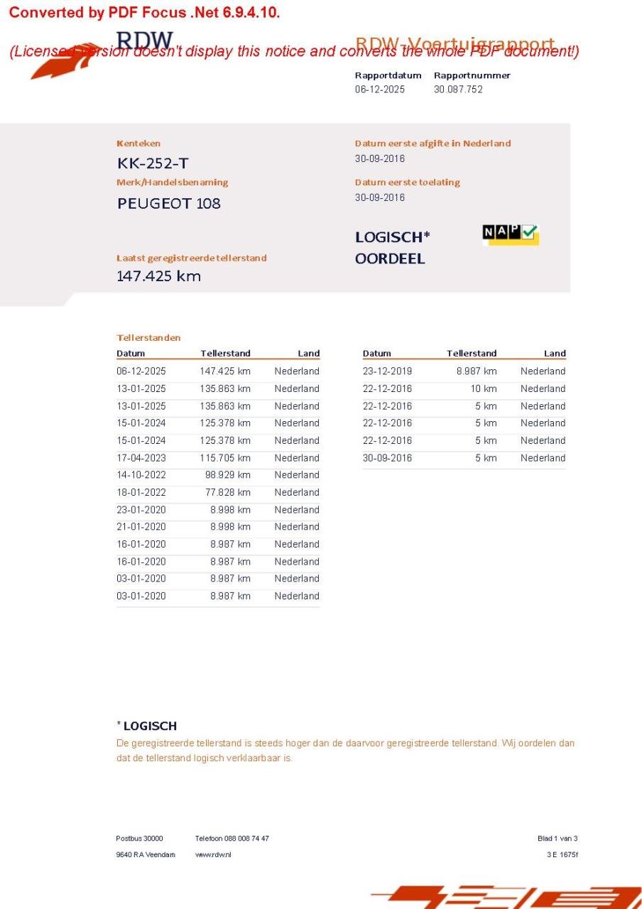 Peugeot 108 active 1.0 e-vti 68pk 5d pack premium | airco | bluetooth belle