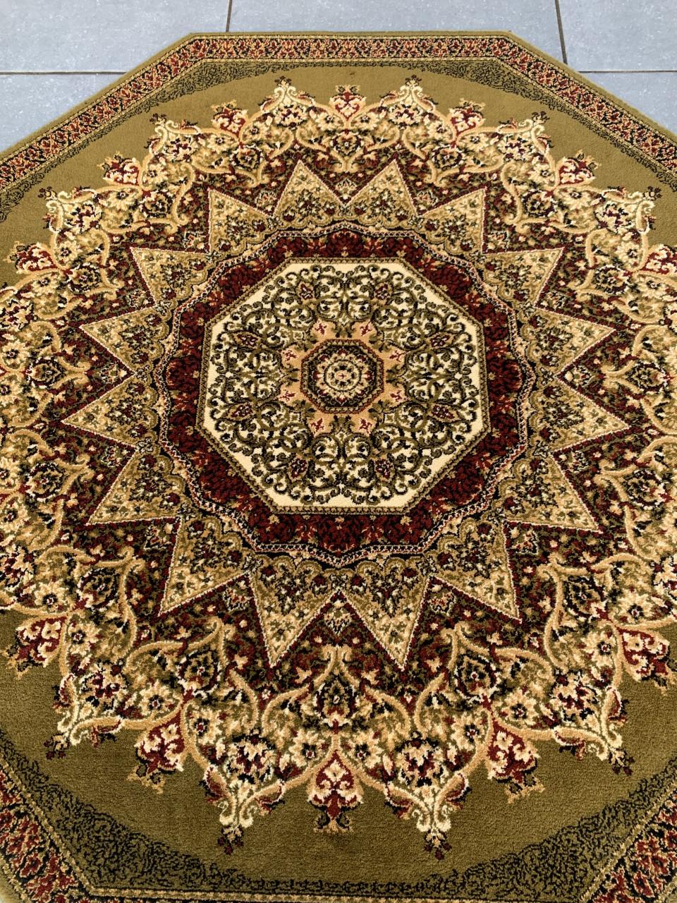 ✨Super Leuk Achthoekig Vintage Vloerkleed ✨Zuiver Scheerwol ✨