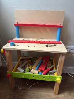 Houten speelwerkbank