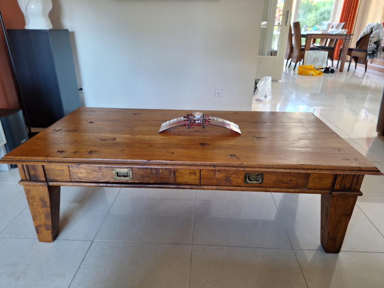Salontafel massief eiken