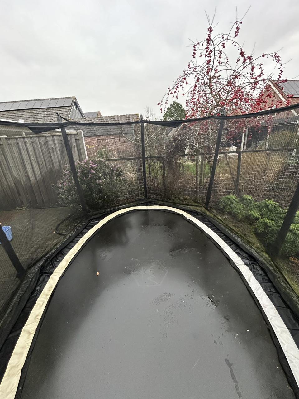 North oval inground trampoline 420cm