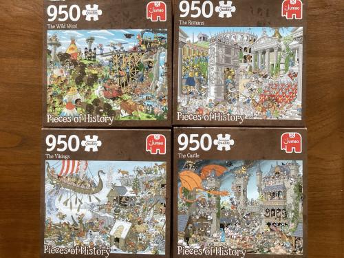 4 Jumbo legpuzzels: Pieces of History. 950 st.