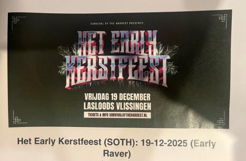 2 kaarten Het Early Kerstfeest Vlissingen
