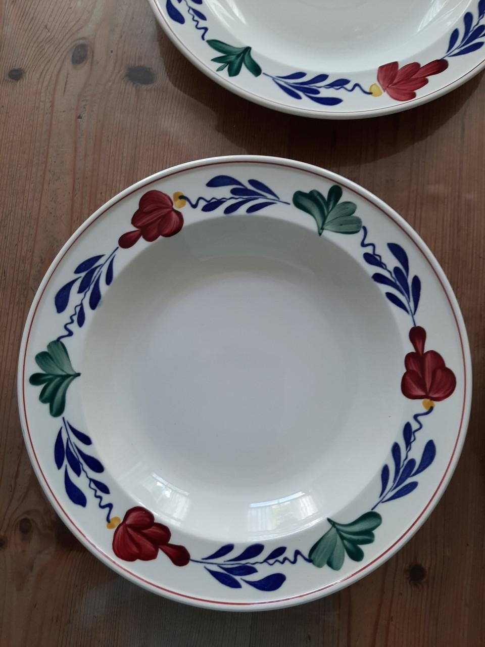 BOERENBONT PETRUS REGOUT - 6 SOEP /PASTA BORDEN - DIA 24,5 CM