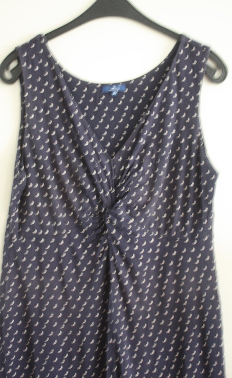 Donkerblauwe jurk maat 44
