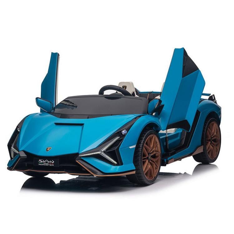 Elektrische Kinderauto 24V – Lamborghini Sian 2 zits | Blauw