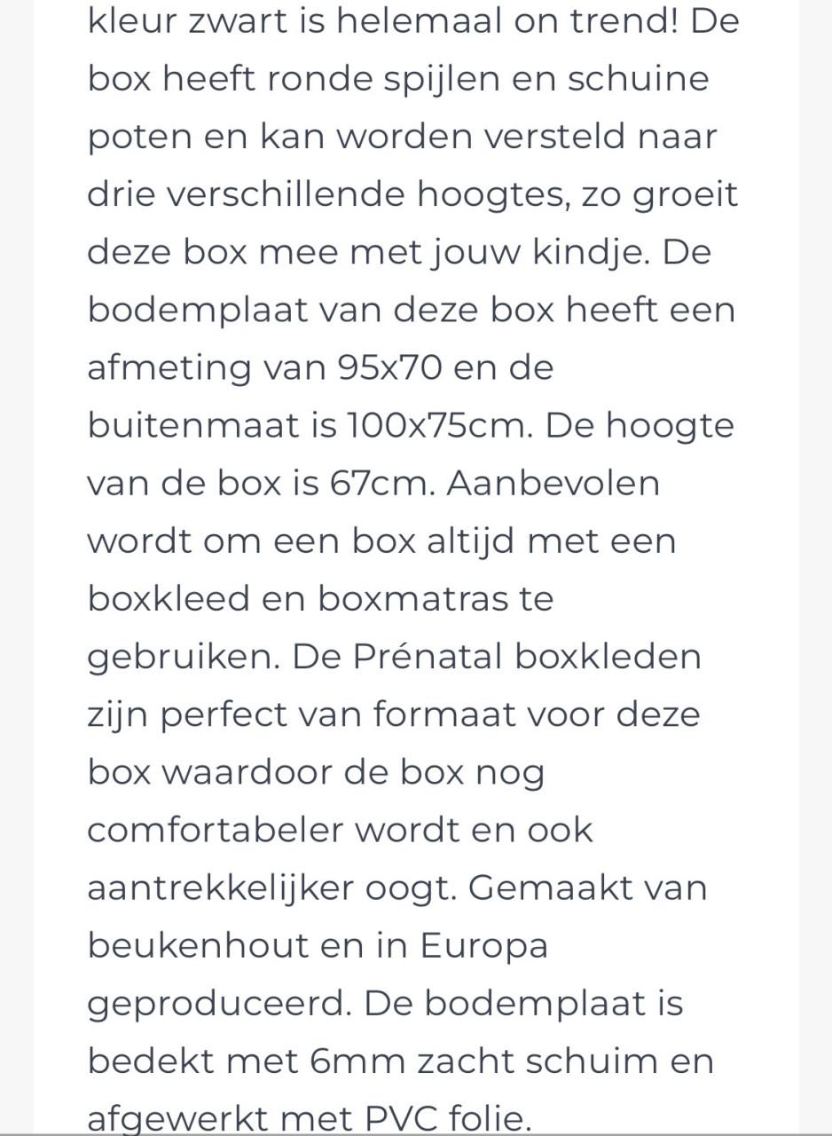 Zwarte box met bruin pootje