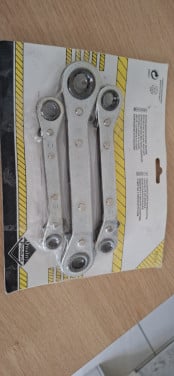 3-delige ratel schroevendraaierset, 10-15 mm.