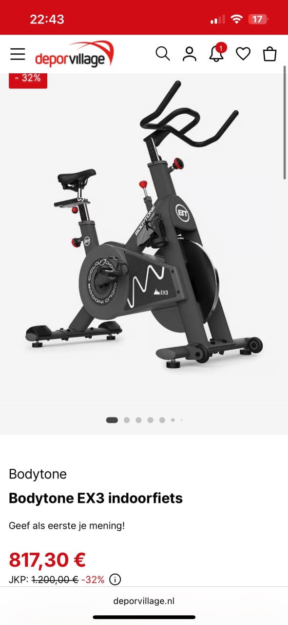 EX3 Bodytone spinning fiets - Nieuw in doos