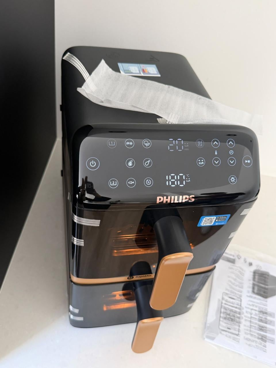Philips Airfryer 4000 Series Stacked (zwart/goud)