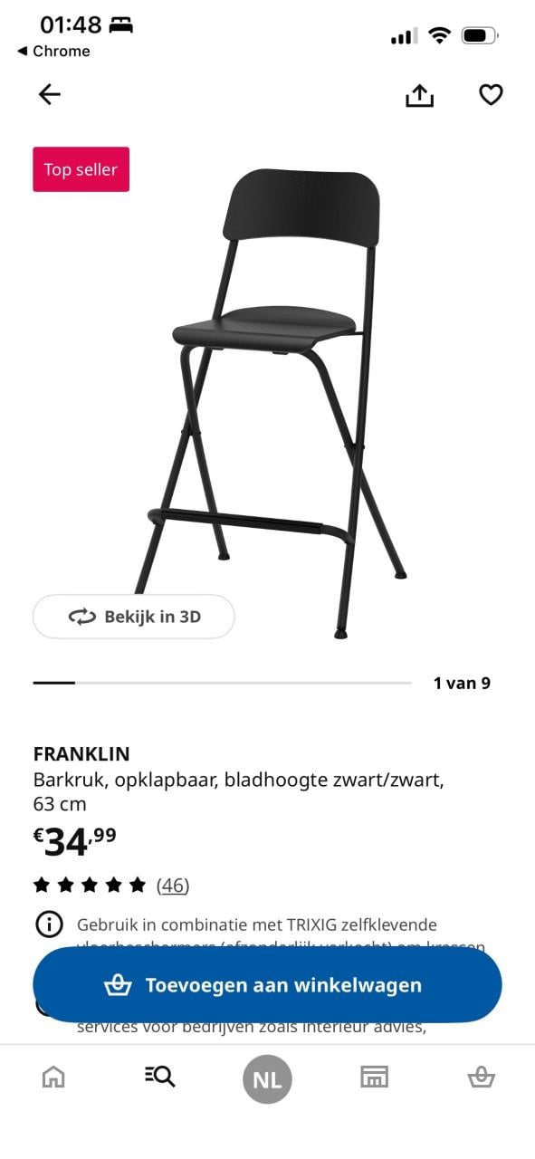 Bartafel met 2 stoelen + optioneel 2 gratis opklapbare barstoelen