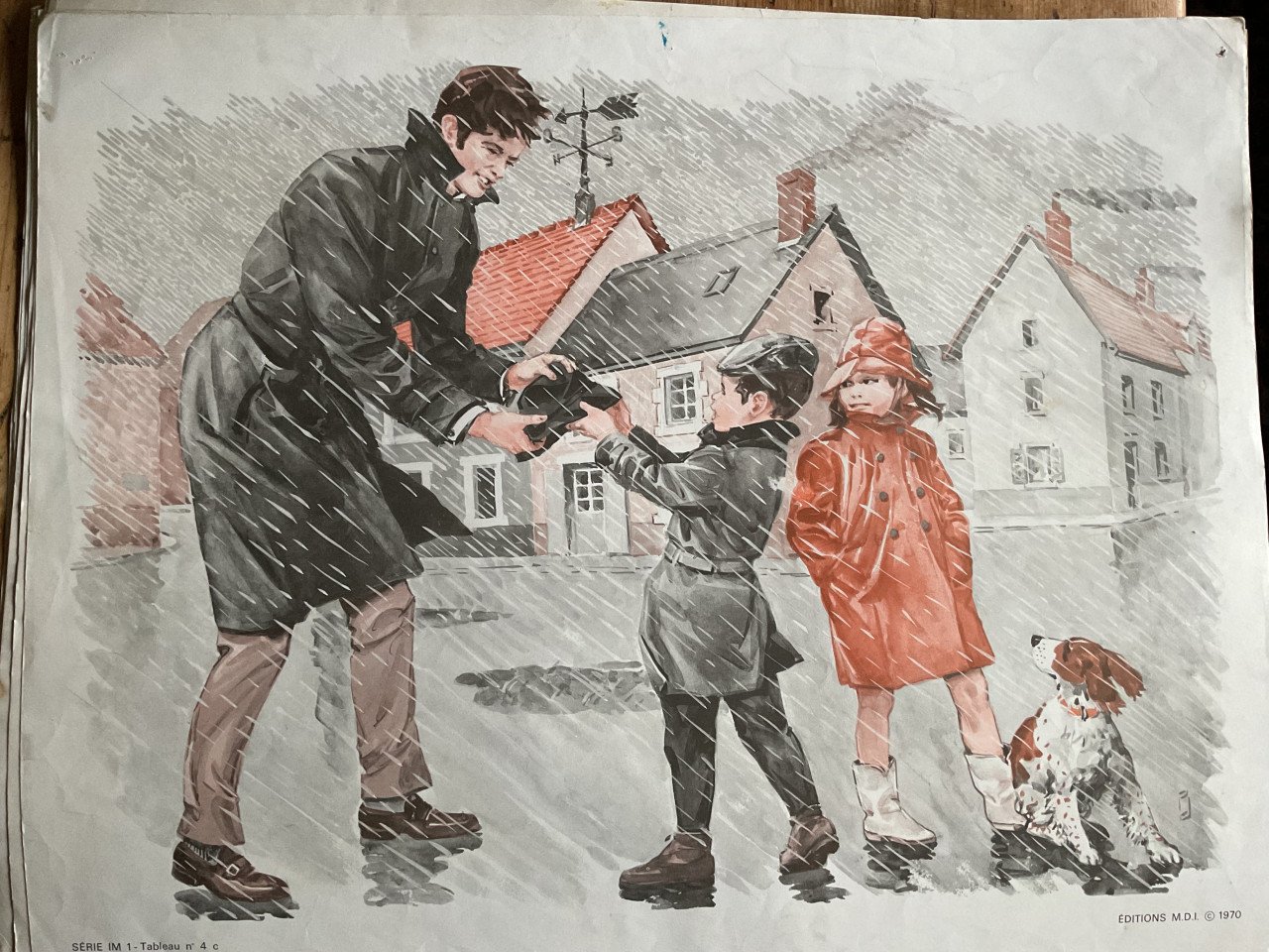 Vintage schoolplaten Frankrijk