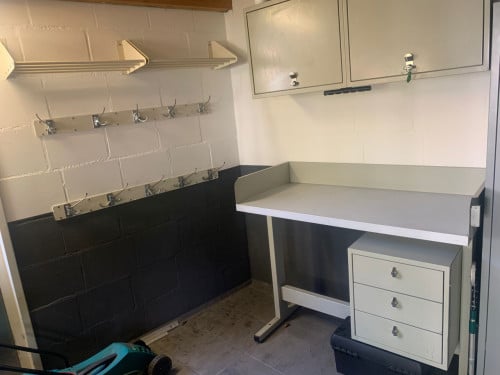 Hobby Werkplaatsinrichting incl. Valhelmen-rekken, Jas en kleding haken