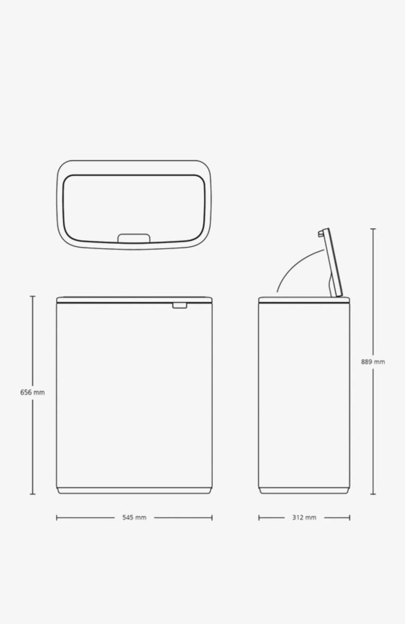 Brabantia bo touch bin prullenbak