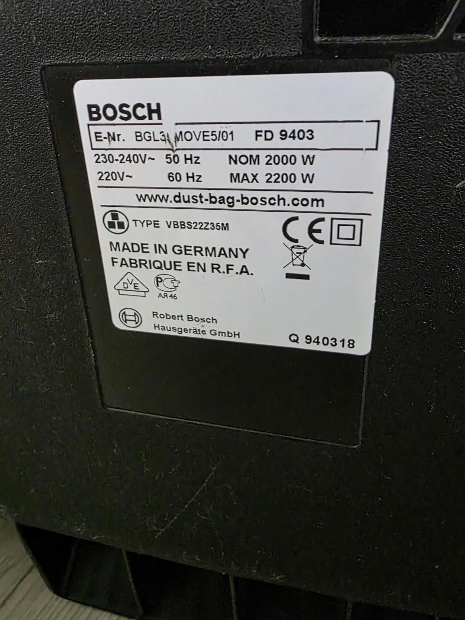 Stofzuiger BOSCH - 220V-2000W-max 2200W-FD9403