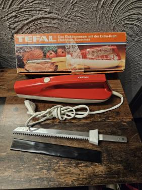 Werkend Tefal Elektrisch Mes - Vintage retro kleur rood