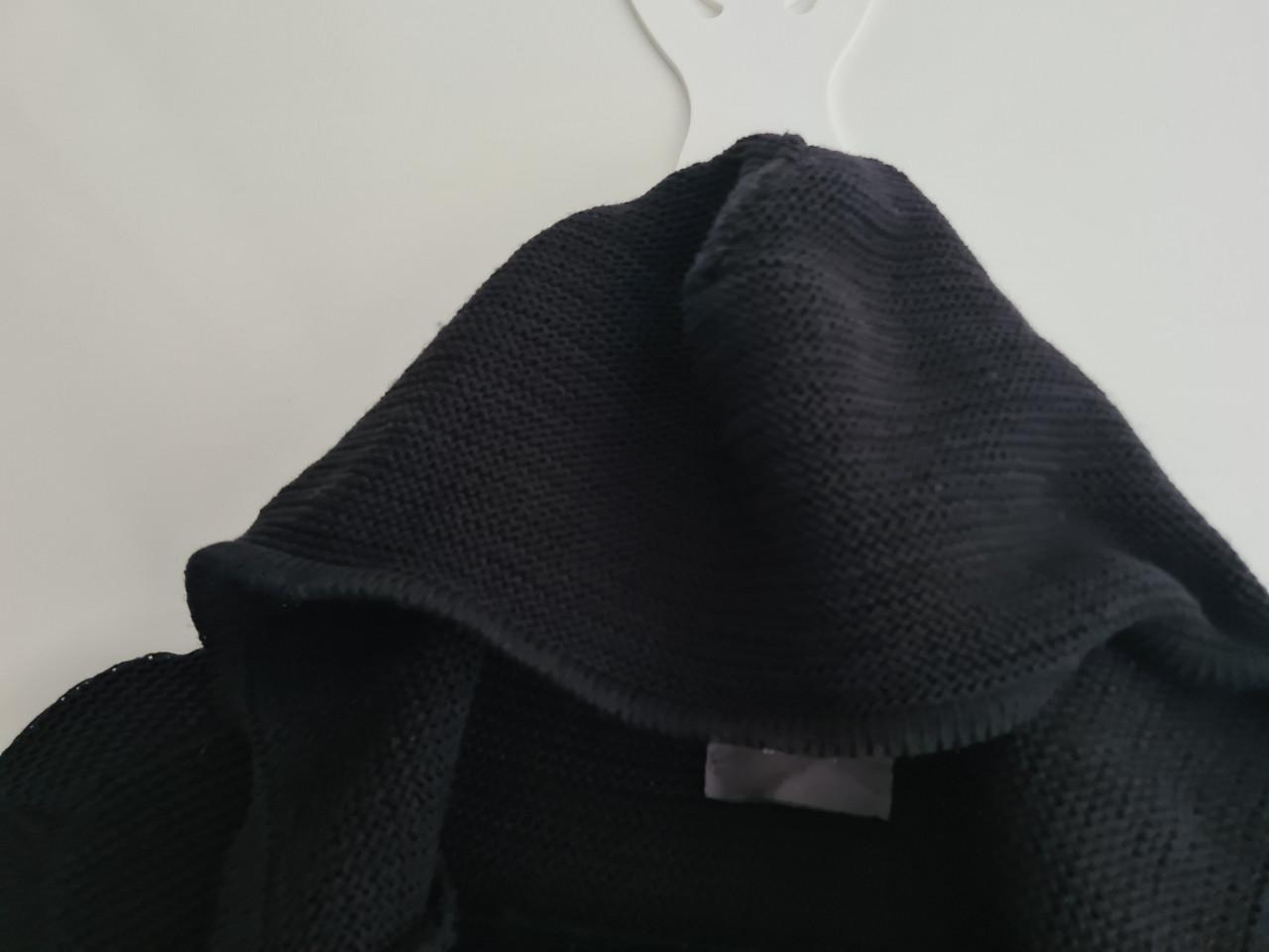 Lang zwart gebreid vest met Capuchon van Primark Maat L