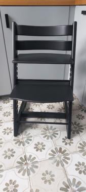 Stokke Tripp Trapp stoel - Mat zwart (nieuw model)