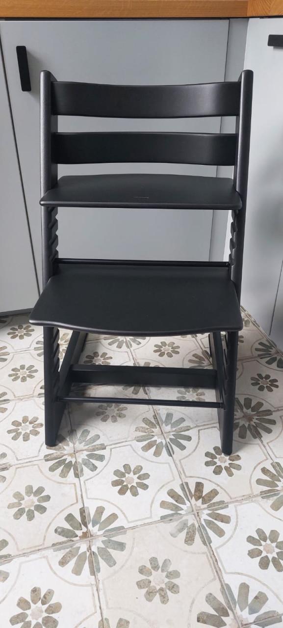 Stokke Tripp Trapp stoel - Mat zwart (nieuw model)