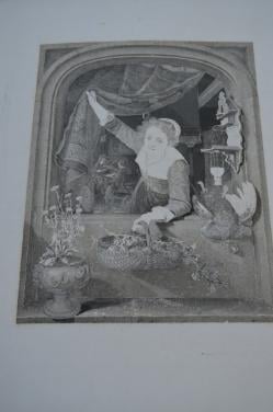 9 Staalgravures 19e eeuws Stadia van een schilderij