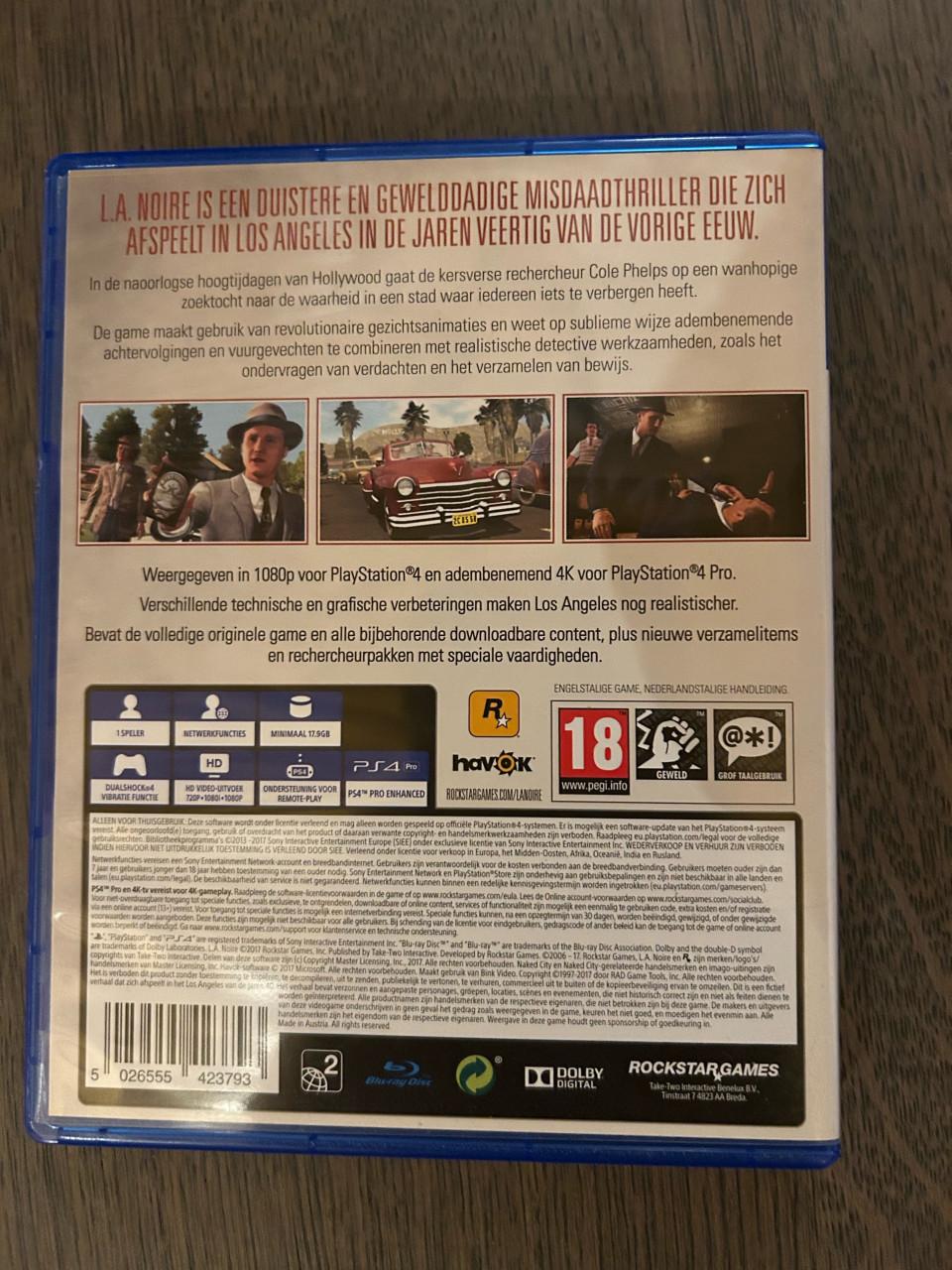 L.A. Noire voor PS 4