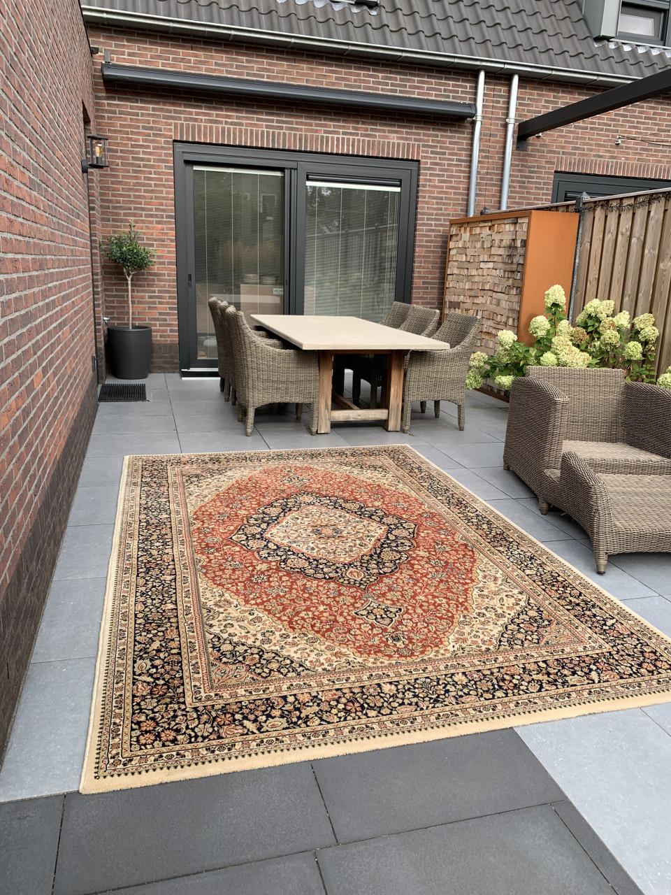 ✨Prachtig Sfeervol Oranje Vintage Vloerkleed Zuiver Scheerwol ✨