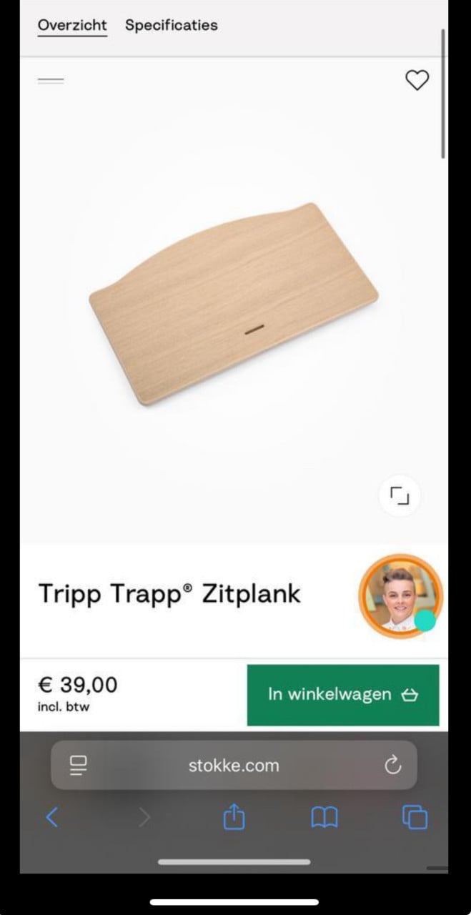 Onderdelen STOKKE Tripptrapp Oak - geen complete stoel