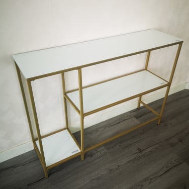 Side table wit/goudkleurig