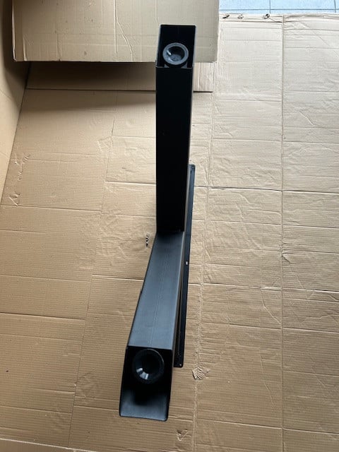 Zwart stalen matrix tafelpoten (2x)