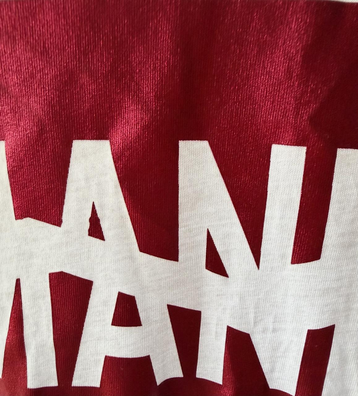 Armani Exchange shirt | Fuchsia metallic logoprint | Origineel | Maat L