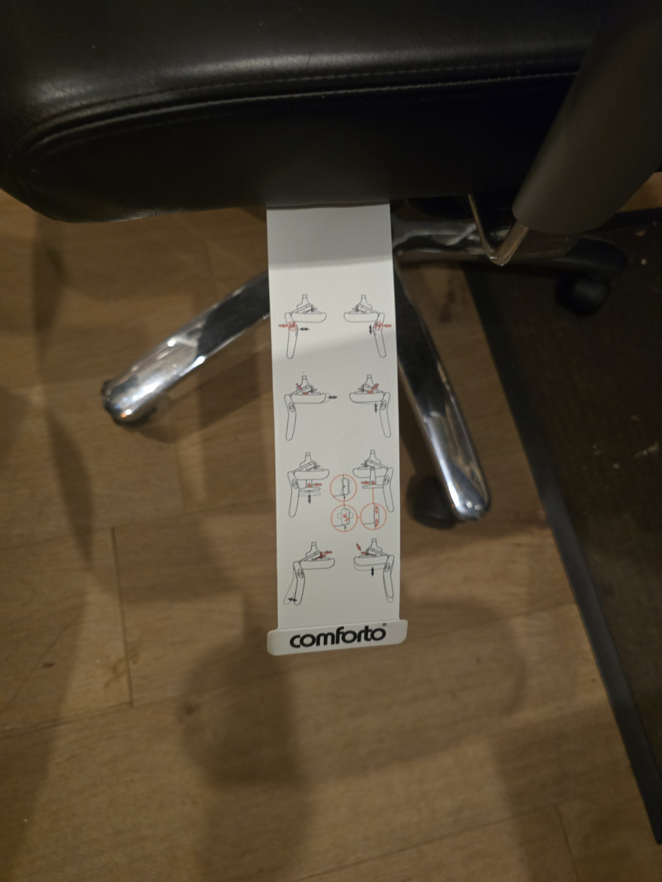 Comforto Bureaustoel – Echt Leder, Ergonomisch en Stevig