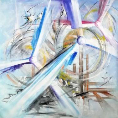 Acrylschilderij uit 2010 van Oleg Shovk