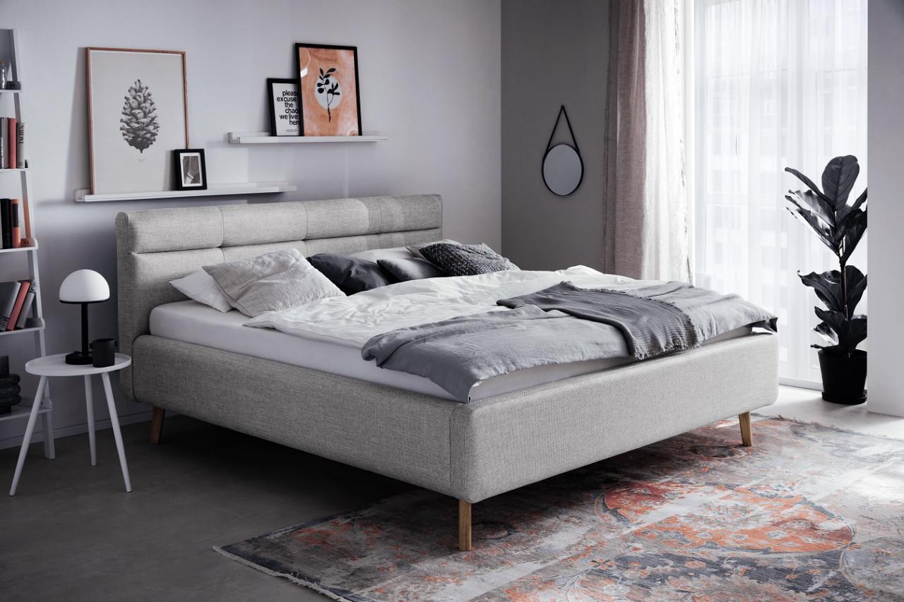 Tweepersoons modern bed Claudia met 2 bodems en opbergruimte