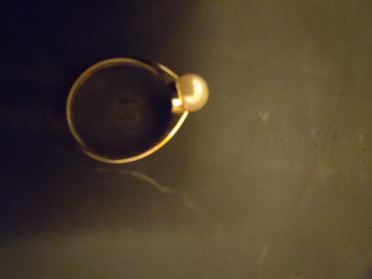 Gouden dames ring met parel  585