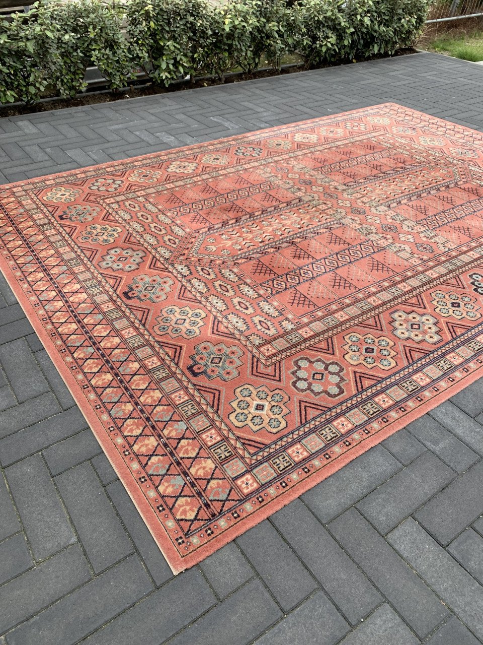 ✨Prachtig Sfeervol Roze Vintage Vloerkleed van Zuiver Scheerwol✨