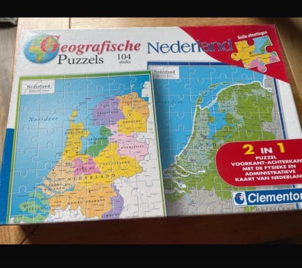 Geografische puzzel nederland