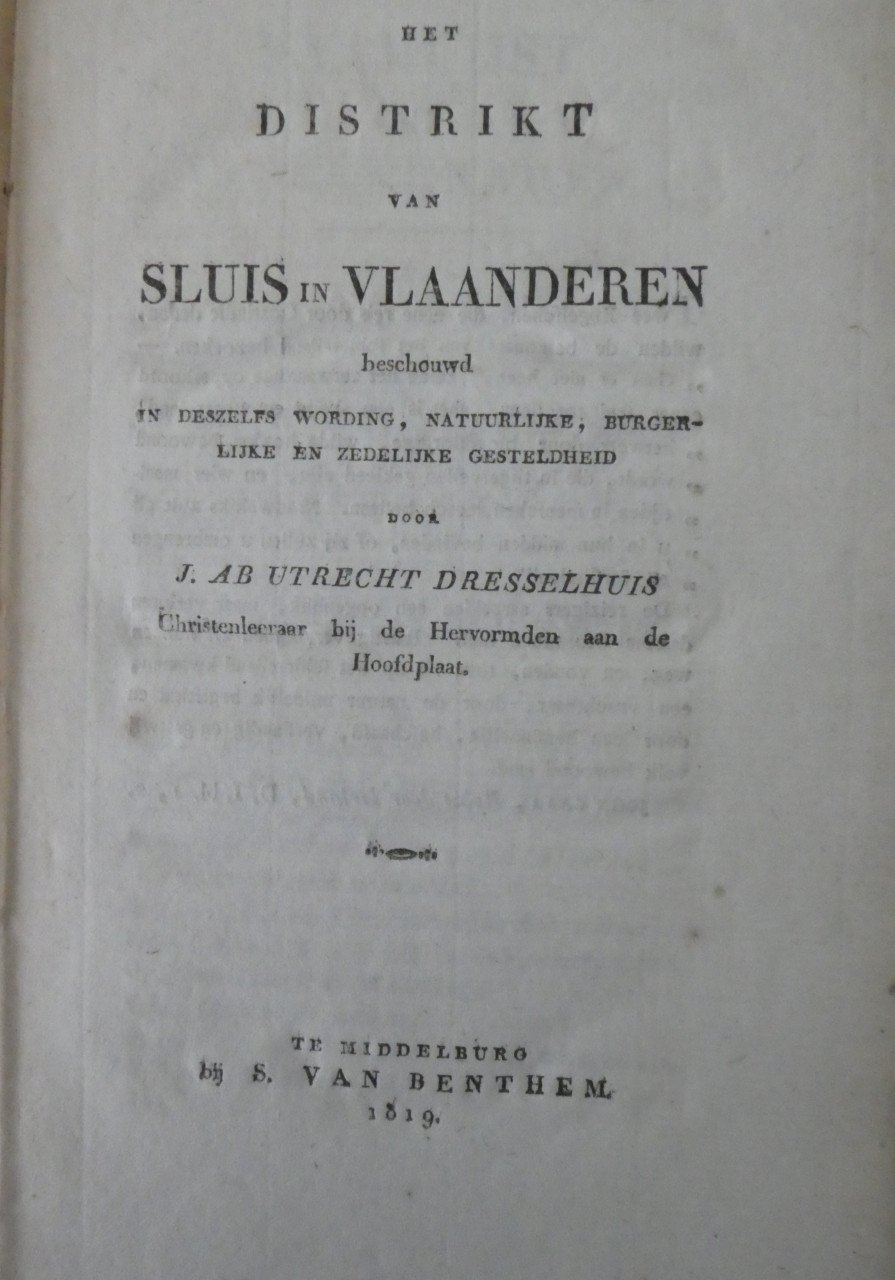 Het Distrikt van Sluis in Vlaanderen 1819