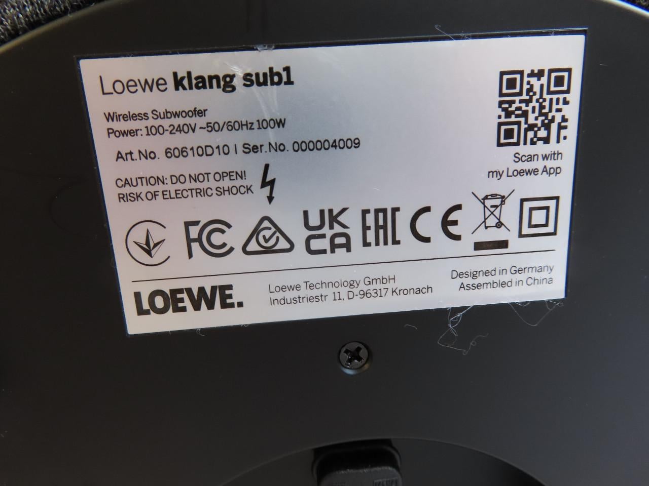 Loewe Klag sub 1 Vaste prijs €.250,00