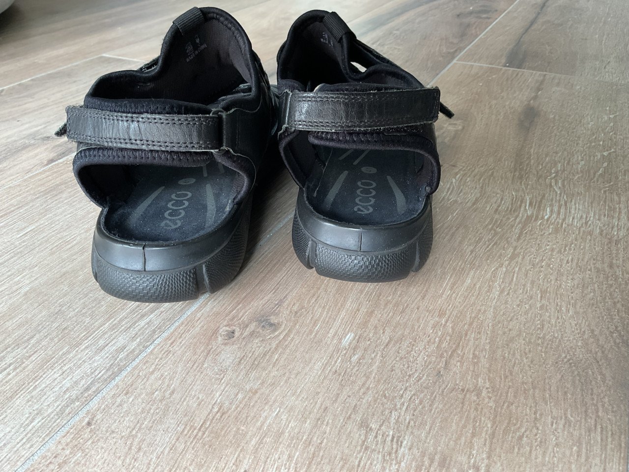 Ecco zwart leren dames sandalen maat 41