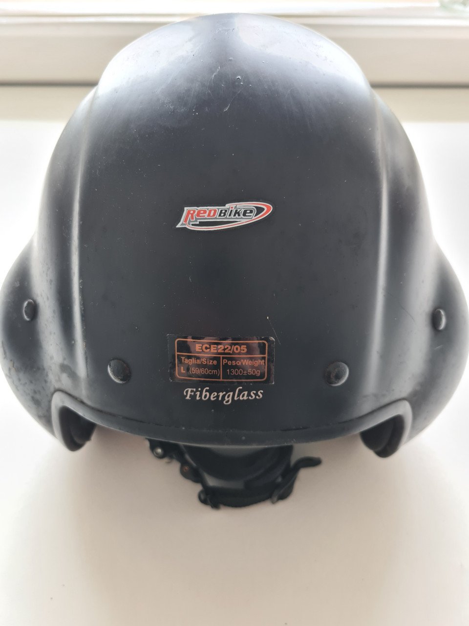 Red Bike mat zwarte helm Maat L
