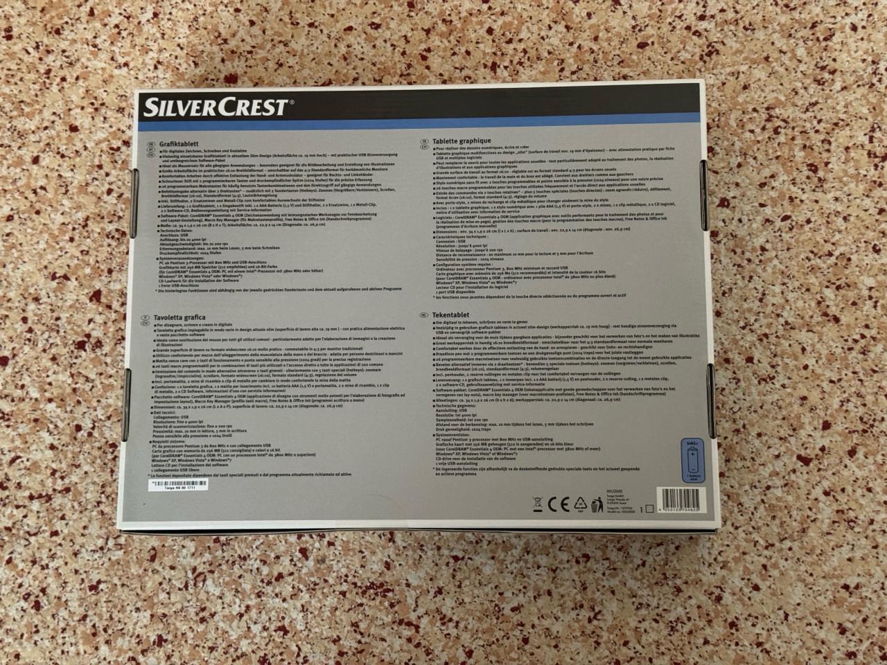 Nieuwe Silvercrest tekentablet (usb) met draadloze pen