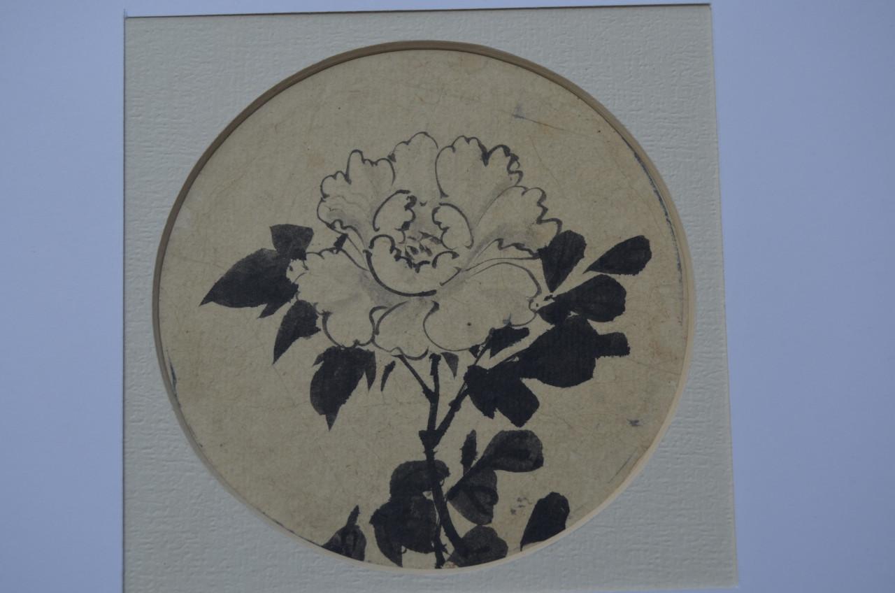 Schitterende oude Japanse tekeningen in passe-partout