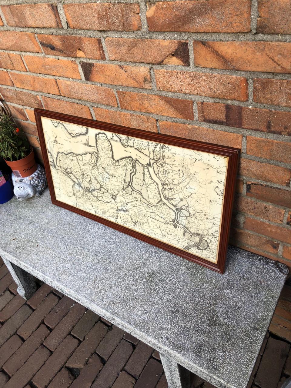 Lijst met vintage platte grond.