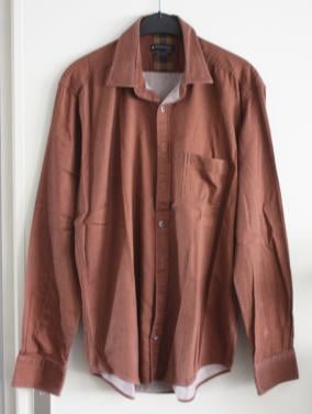 Bruinrood  overhemd  maat l 41-42