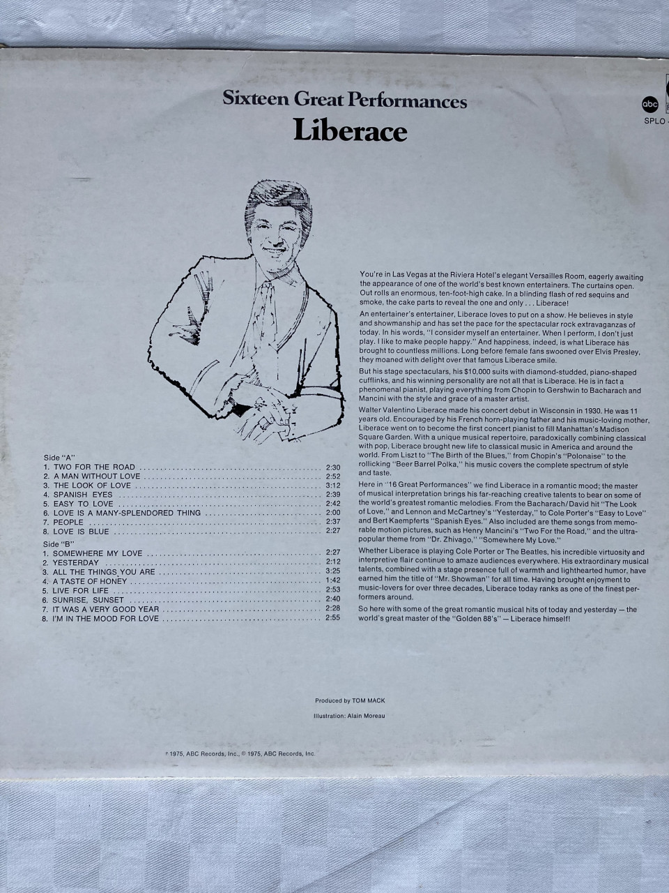 LP Liberace Sixteen Great Performances SPLO-152 ABC