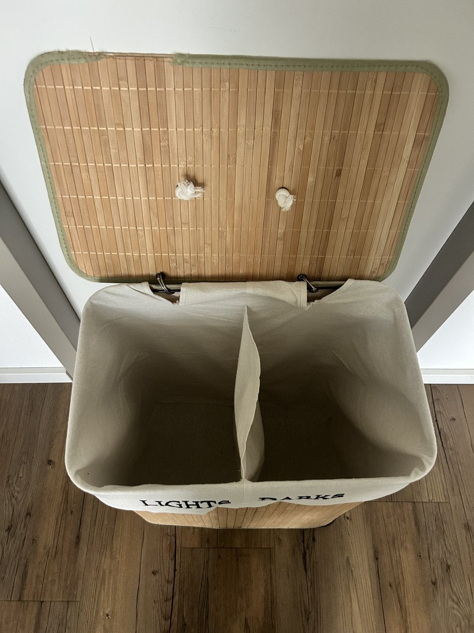 Wasmand met 2 vakken