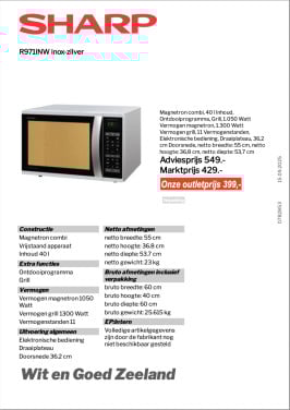 Combi magnetron Scharp (Outlet/nieuw)