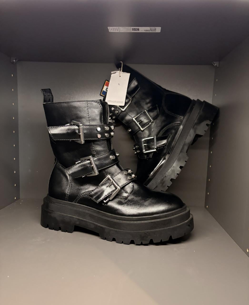 Stradivarius  Boots Zwart – Maat 37 – Chunky